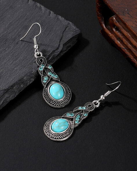 Boho 925 Silver Turquoise Earrings Hoop Dangle Drop Stud Women Ear Jewelry  Gifts – Full On Cinema