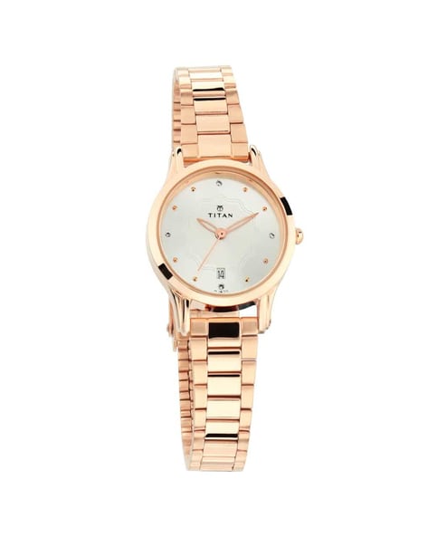 Titan women's hot sale steel watches