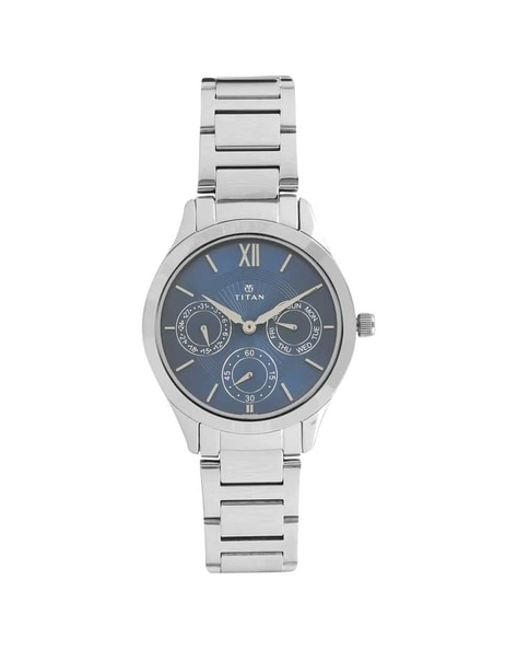 Workwear Watch with Silver Dial & Leather Strap - Titan Corporate Gifting