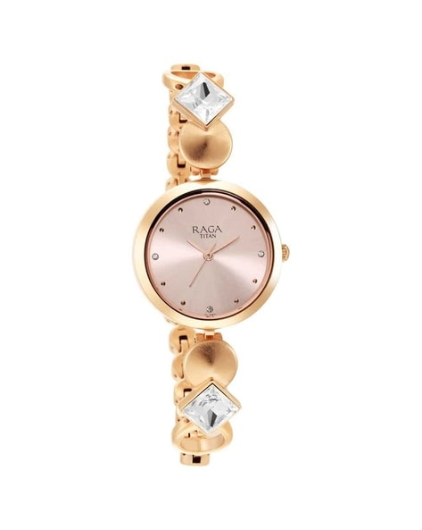 Love All Watch with Silver Dial & Brass Strap - Titan Corporate Gifting