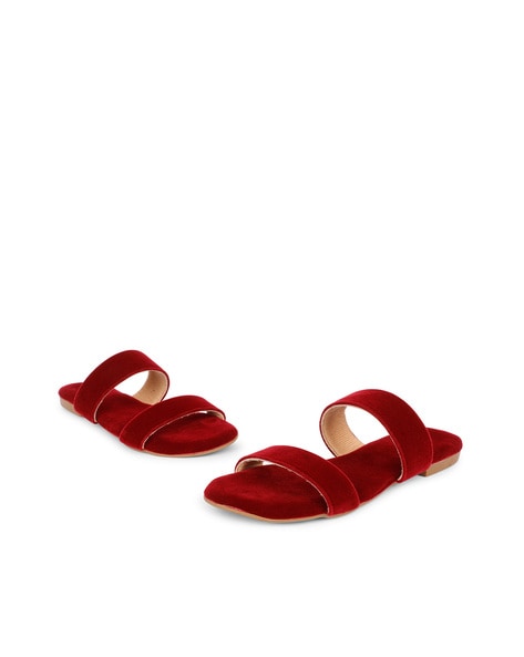 Valentino Velvet Sandals - ShopStyle