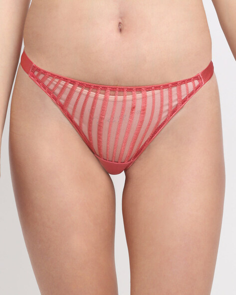 Buy Erotissch Women Pink Lace Thongs Briefs online