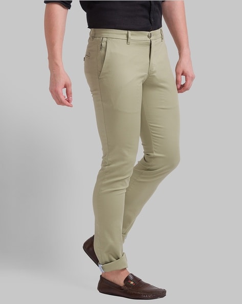 Chinos with shop side pockets