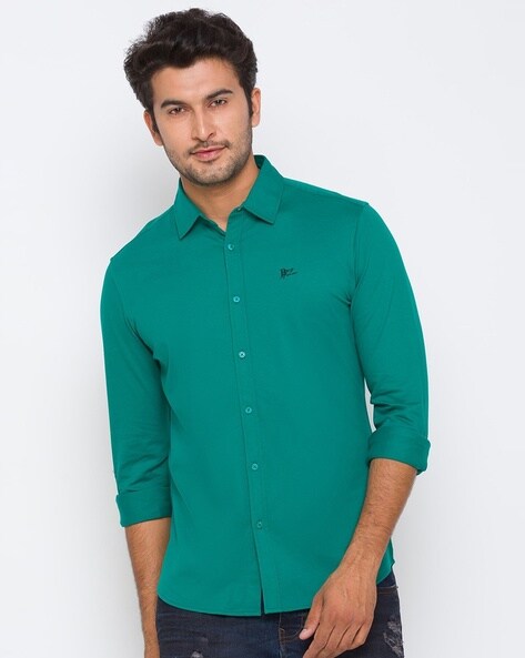 dark sea green shirt