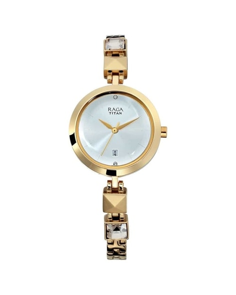 Pigalle Gold Watch with Crystals and Metal Chain Link Strap – Pierre Cardin  Watches