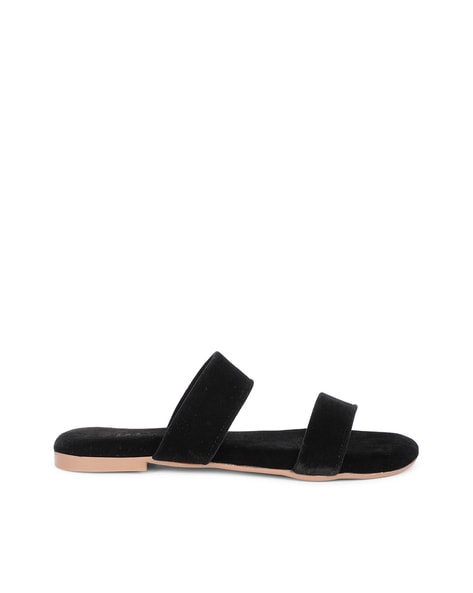 Black suede slide sandals new arrivals