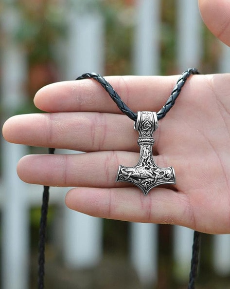 Thor's Hammer Norse Pendant, Mjolnir Necklace, Mammen Ornaments, Silver  Viking Jewelry, Thor Hammer Viking Pendant, Old Norse Jewelry - Etsy