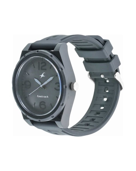 Trendies black dial sale silicone strap watch