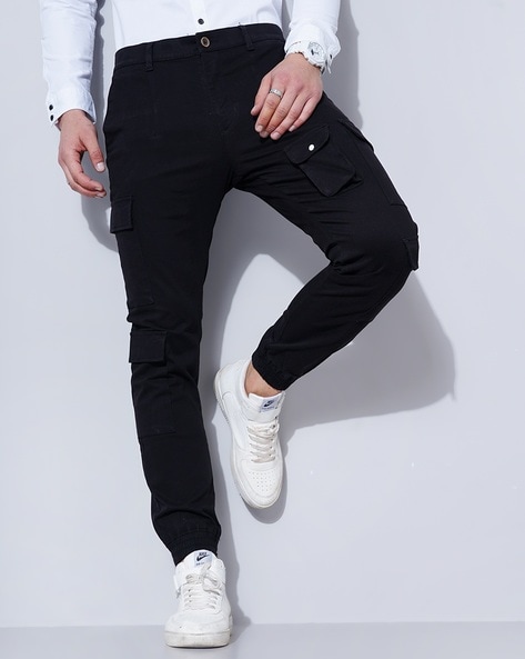 Slim Fit Flat-Front Cargo Jogger Pants