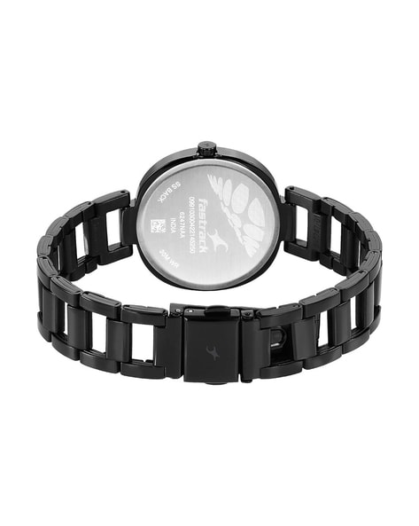 Fastrack black metal online watch