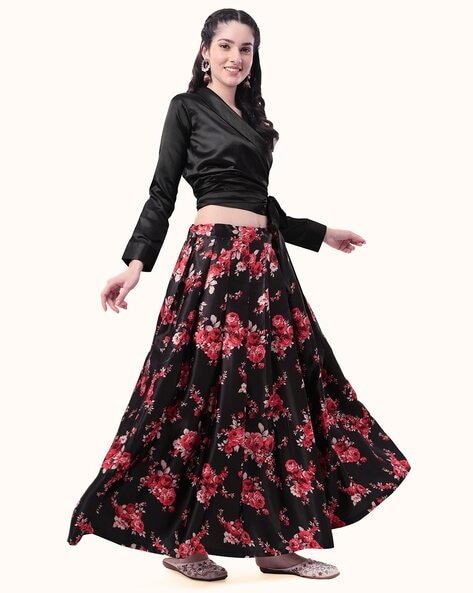 Buy Black Skirts Ghagras for Women by Vaidehi Fashion Online Ajio