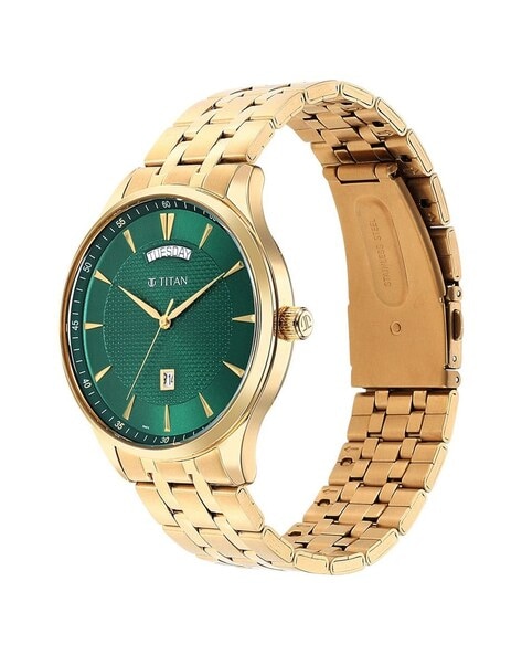 Titan watch clearance green dial