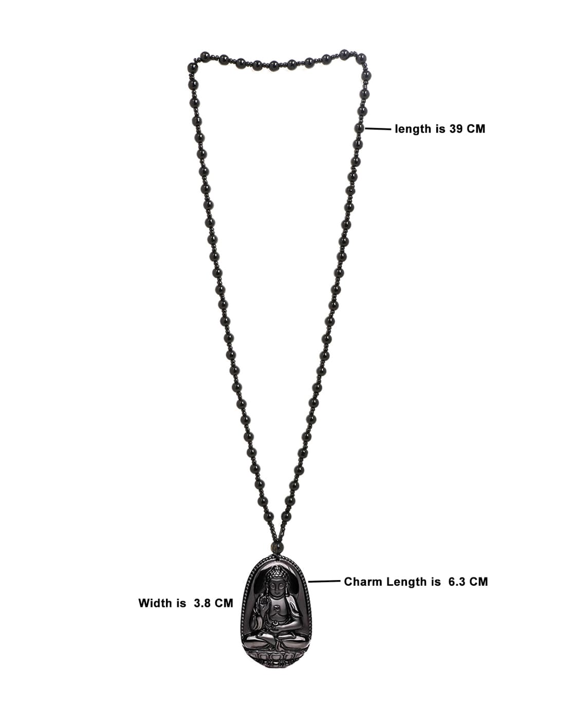 tenghong2021 Buddha Beads Chain Necklace Obsidian Stone Black White Imitate  Jade Buddhism Jewelry Prorection for Women Men Protect Lucky Necklace  -Light Green - Yahoo Shopping