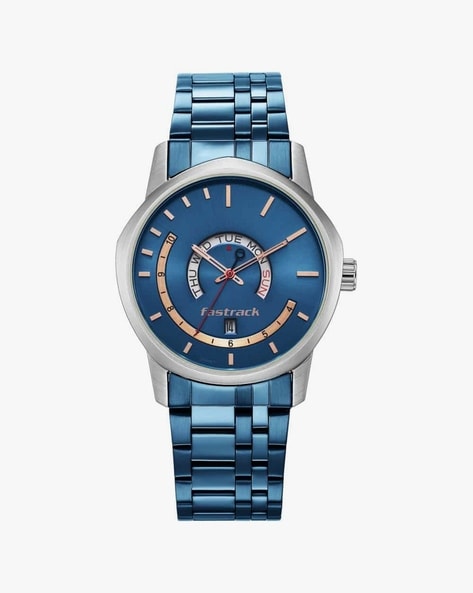 Fastrack blue 2025 analogue watch