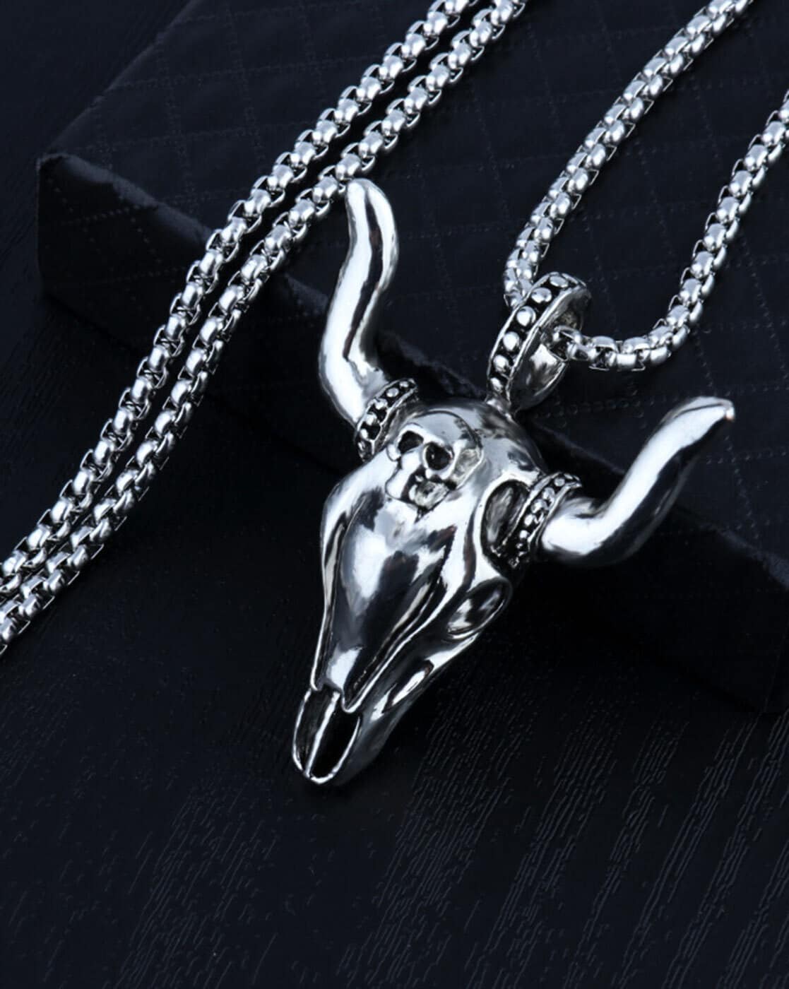 Buy Bull Skull Necklace Online in India - Etsy