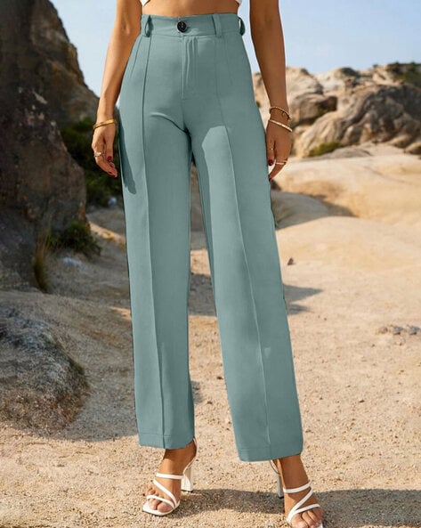 Buy Jaipur Kurti Turquoise Cotton Pants for Womens Online  Tata CLiQ