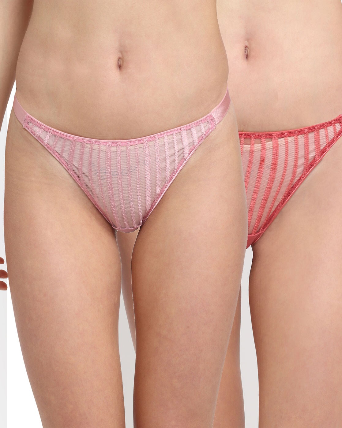 NEW DIRECTIONS Peach/Pink Lace Thong Size 1X New/Tags Reg. Pr. $12