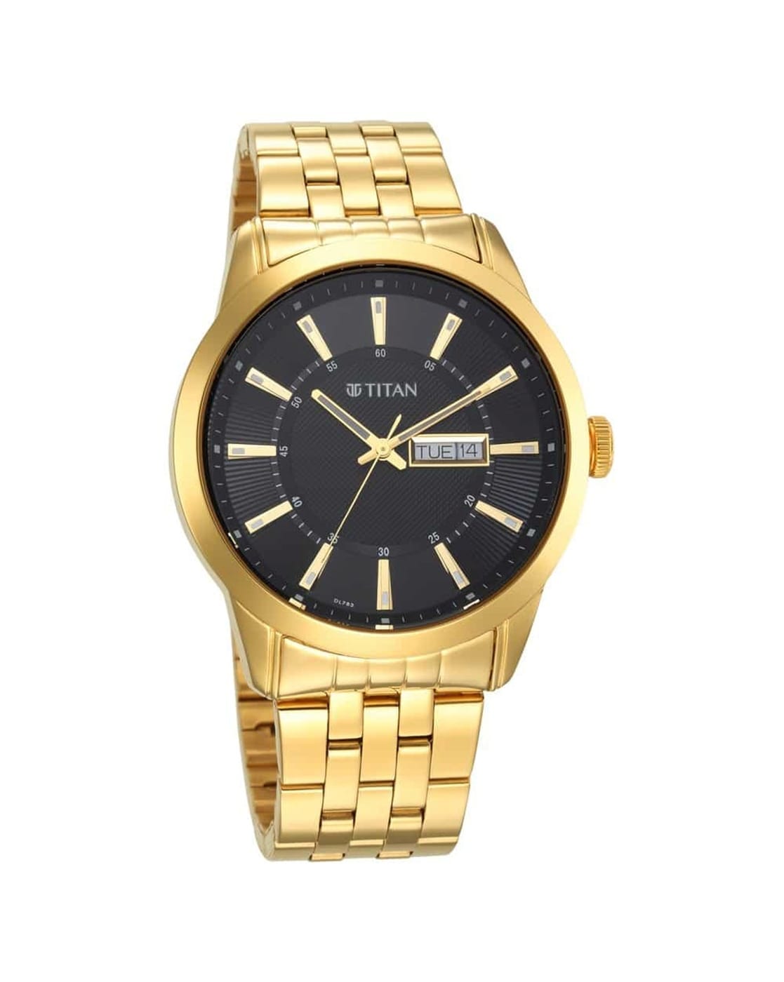 Golden colour titan watch best sale