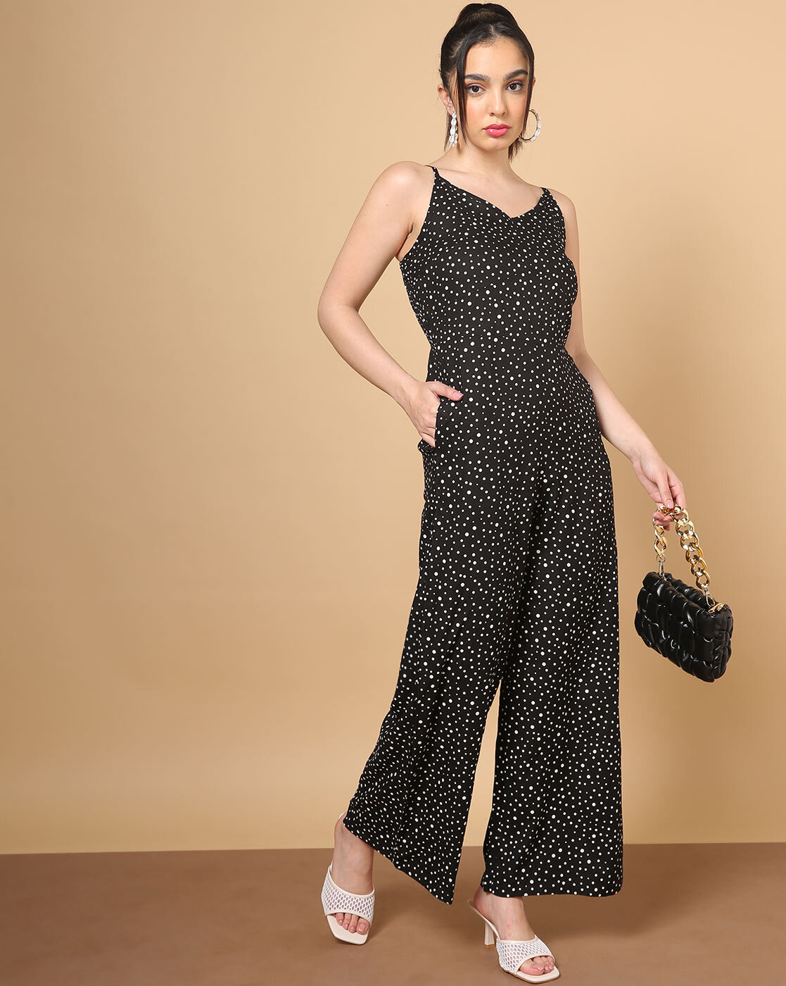 Plus Size Polka Dot Jumpsuit