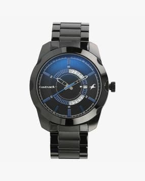 fastrack Men NP3123NM01 All Nighters Black Dial Metal Strap Watch-picture-22