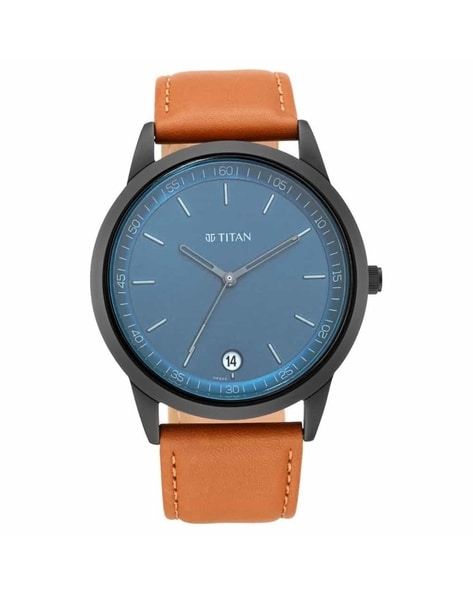 Buy Online Titan Workwear Brown Dial Analog Leather Strap Watch Men -  nr1866sl02 | Titan