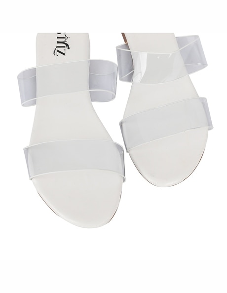 Mia Off White Puffy Cross Strap Sandals FINAL SALE – Pink Lily