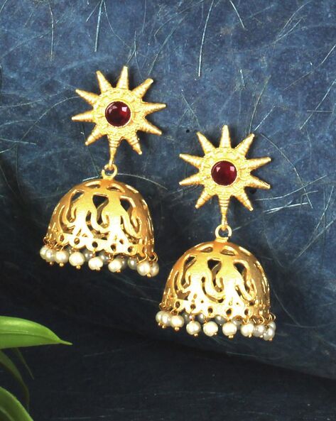 Antique Classic Earring With Matte Gold Plating – diya jewellery india