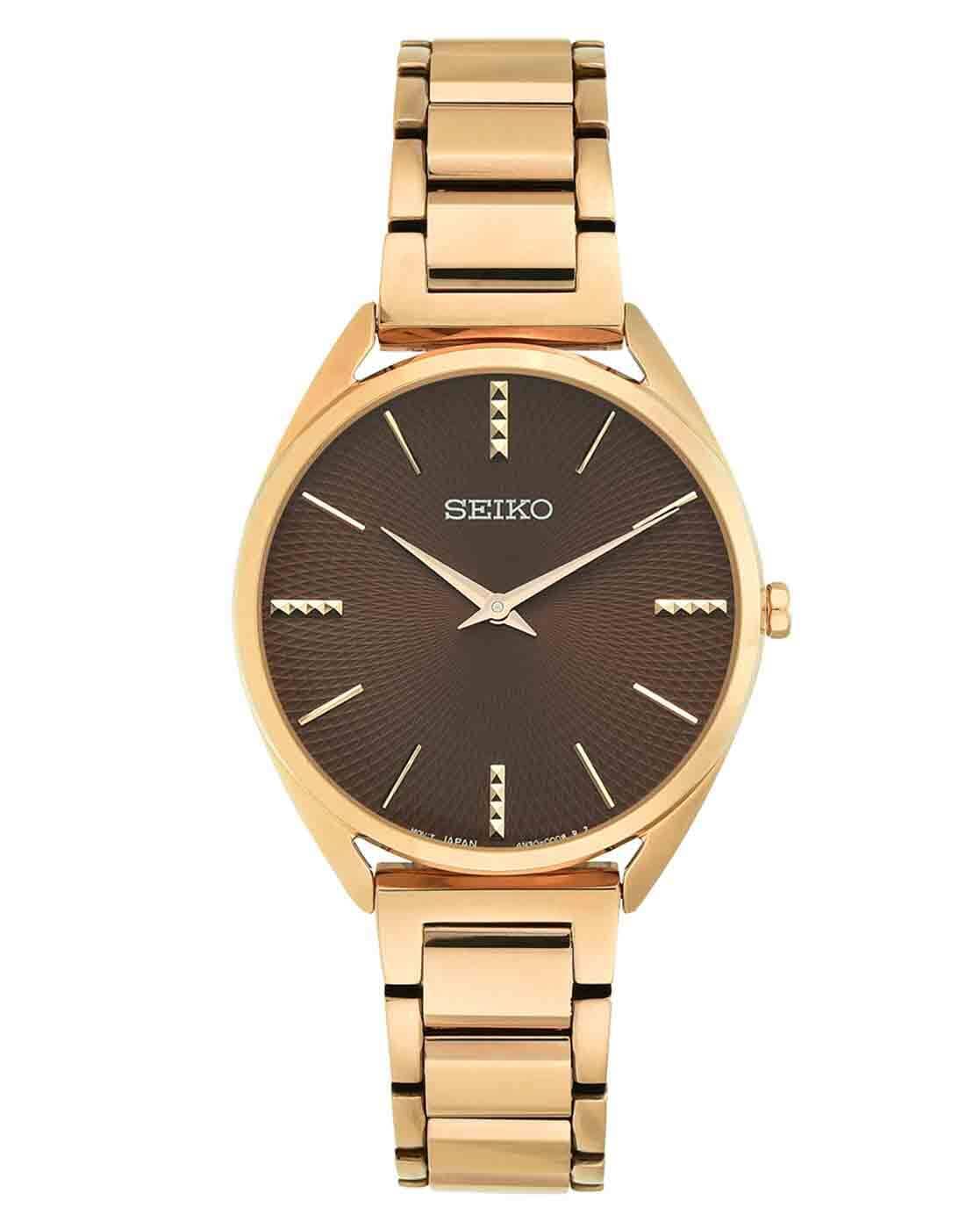 Seiko 5 #SNKL50 Men's Gold Tone Stainless Steel Black Dial Automatic Watch  : Amazon.in: Fashion