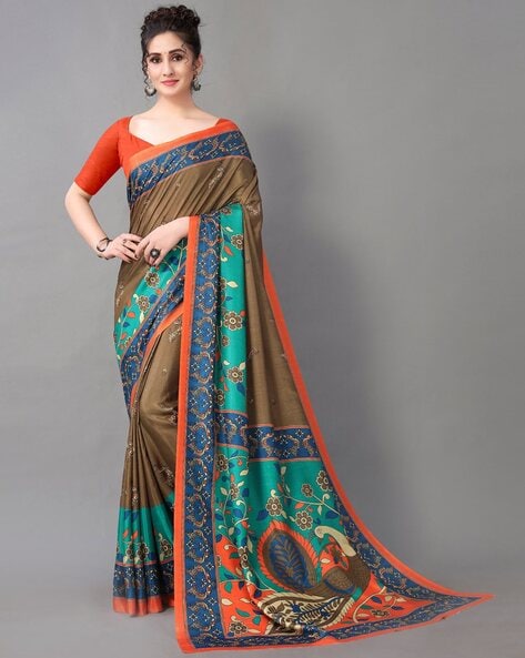 Buy Olive Sarees for Women by Hritika Online