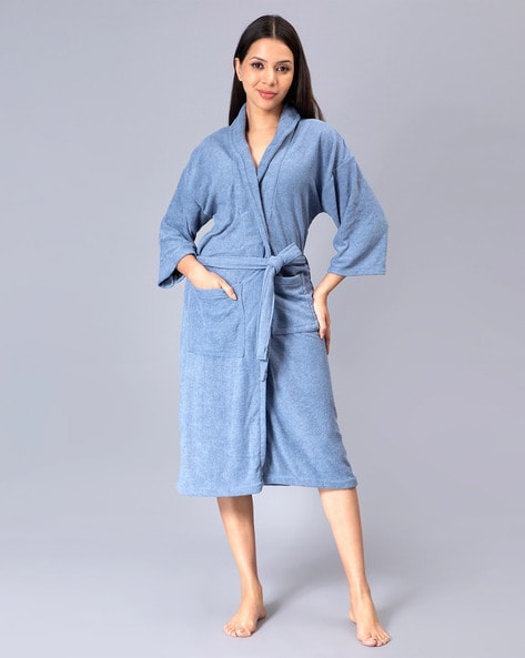 Lotus Linen Lightweight Short Waffle Robe Kimono Robes Spa Bathrobe &  Reviews | Wayfair