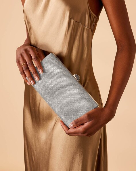 Accessorize deals silver clutch