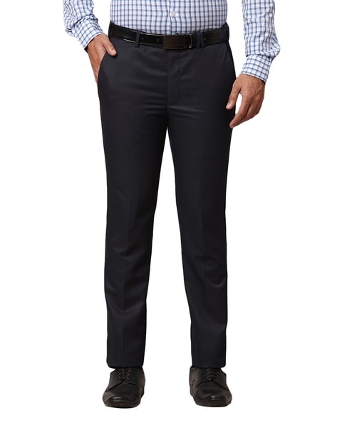 Buy Park Avenue Mens PLEATLESS Smart FIT Medium Grey Formal Trouser at  Amazonin