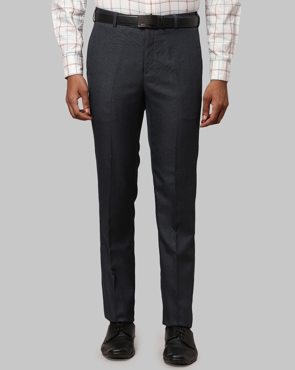 Buy HAULCHIC Men Skyblue Solid Synthetic Single Formal Trousers Online at  Best Prices in India - JioMart.