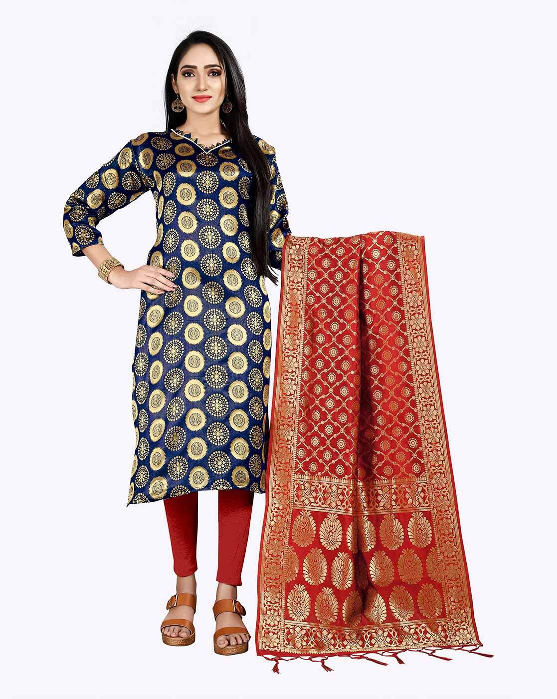 Buy Brown Dress Material for Women by POETIC PIYANI Online | Ajio.com