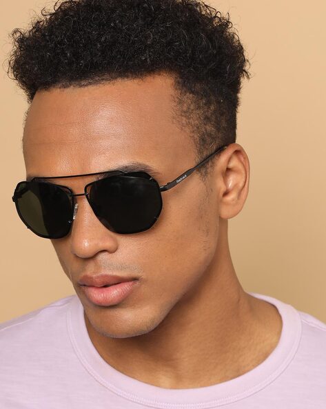 Quay high key extra large aviator sunglasses in blue/coral lens | ASOS