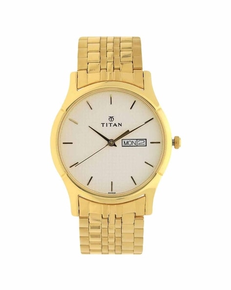 Buy Online Titan Men's Timeless Charm: Men's Analog Watch with white Dial  and Metal Strap - nr1729sm04 | Titan