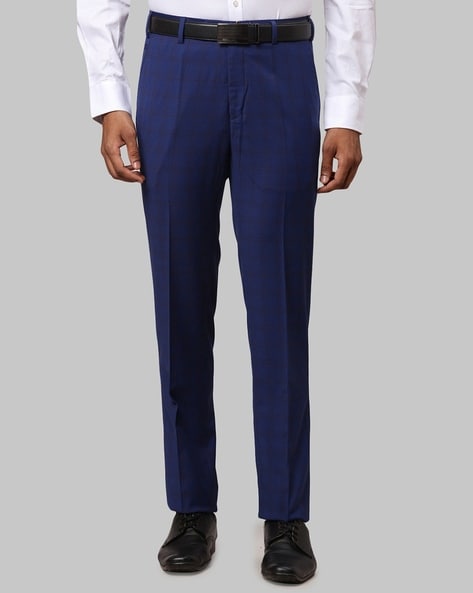 Raymond Men's Dark Grey Self Check Poly Viscose Trouser Fabric (Unstitched  - 1.25 Mtr)