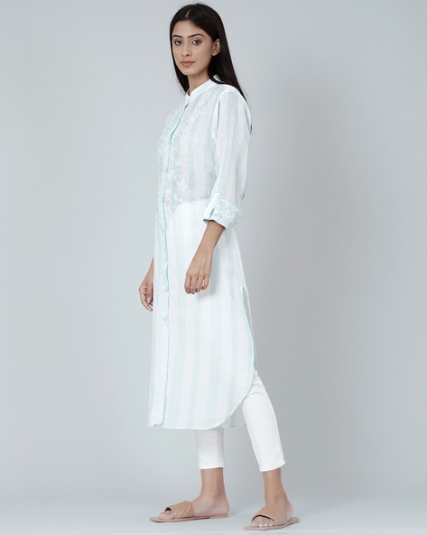 Long shirt style kurti | Shirt style kurti, Casual indian fashion, Casual  style outfits