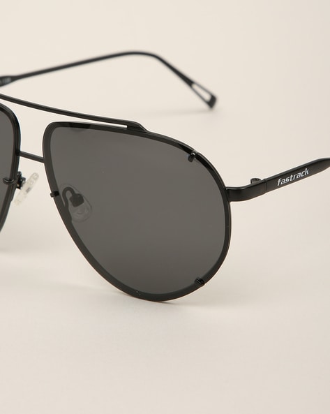 Fastrack M165BR10 Aviator Sunglasses Size - 48 Black / Grey – SmartBuyKart