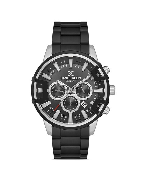 Daniel klein black analog watch new arrivals