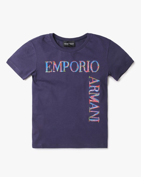 Buy Navy Blue Tshirts for Girls by ARMANI JUNIOR Online Ajio