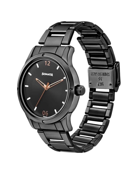 Black discount sonata watch