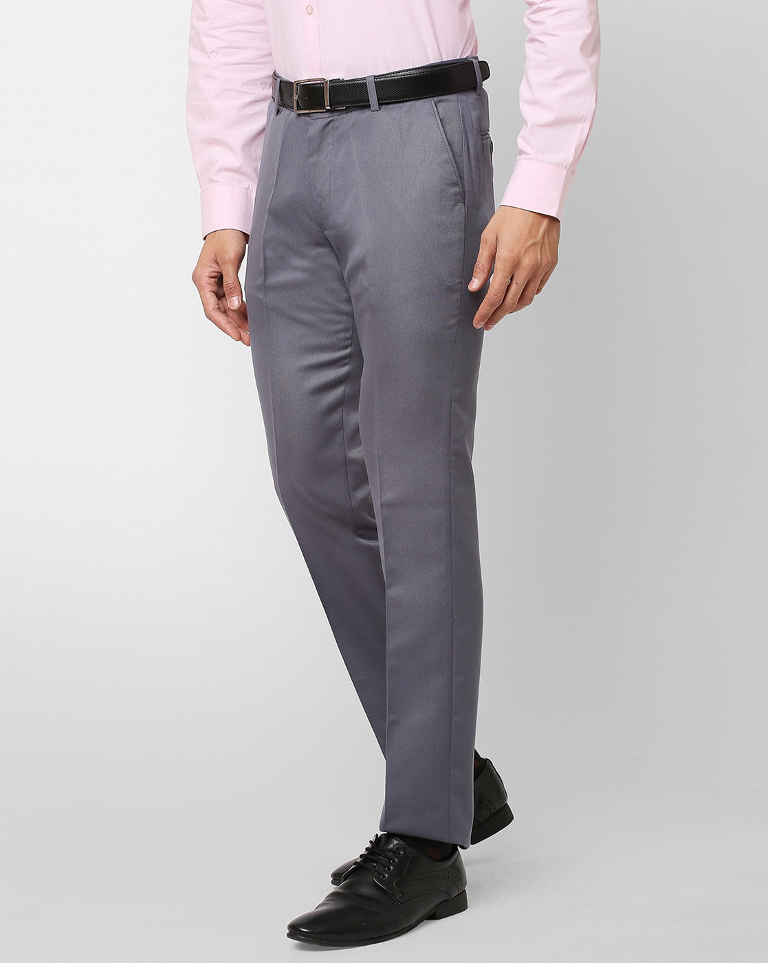Buy NowMen Navy Structured Formal Trousers  Style Union