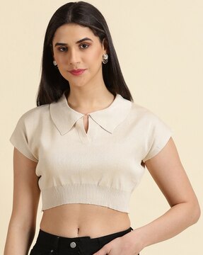 Buy Navy Blue Tops for Women by SHOWOFF Online