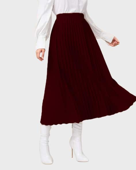 A-Line Pleated Skirt