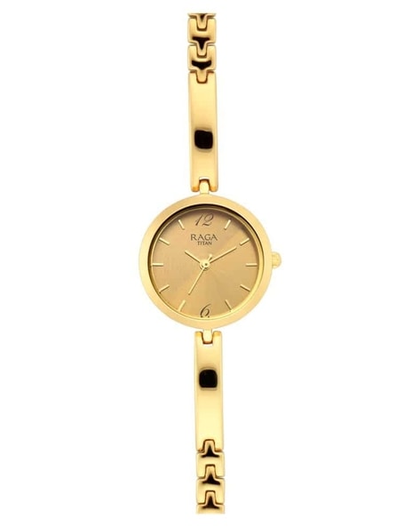 Titan ladies watch online golden colour