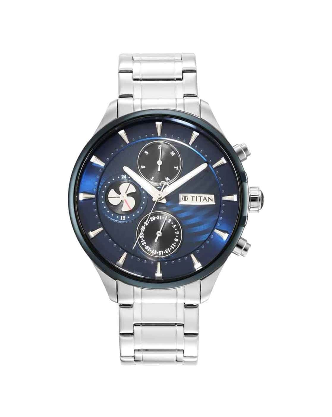 Buy Titan Men Grey & Off White Analogue Watch NJ1582KM01C - Watches for Men  2014696 | Myntra