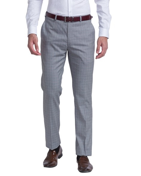 Raymond Grey Self Design Formal Trouser - Buy Raymond Grey Self Design Formal  Trouser online in India
