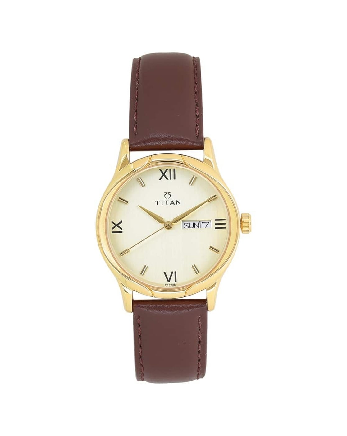 Buy Online Titan Karishma Brown Dial Leather Strap Watch for Women -  nr2678yl02 | Titan