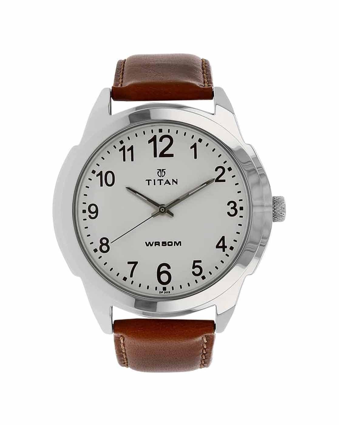 Titan Neo Men's Designer Watch - Quartz, Water Resistant, Brown Leather  Strap - Walmart.com